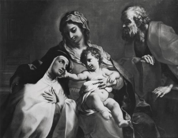 A. C. Cooper — Sirani Elisabetta - sec. XVII - Sacra Famiglia con santa Teresa — insieme
